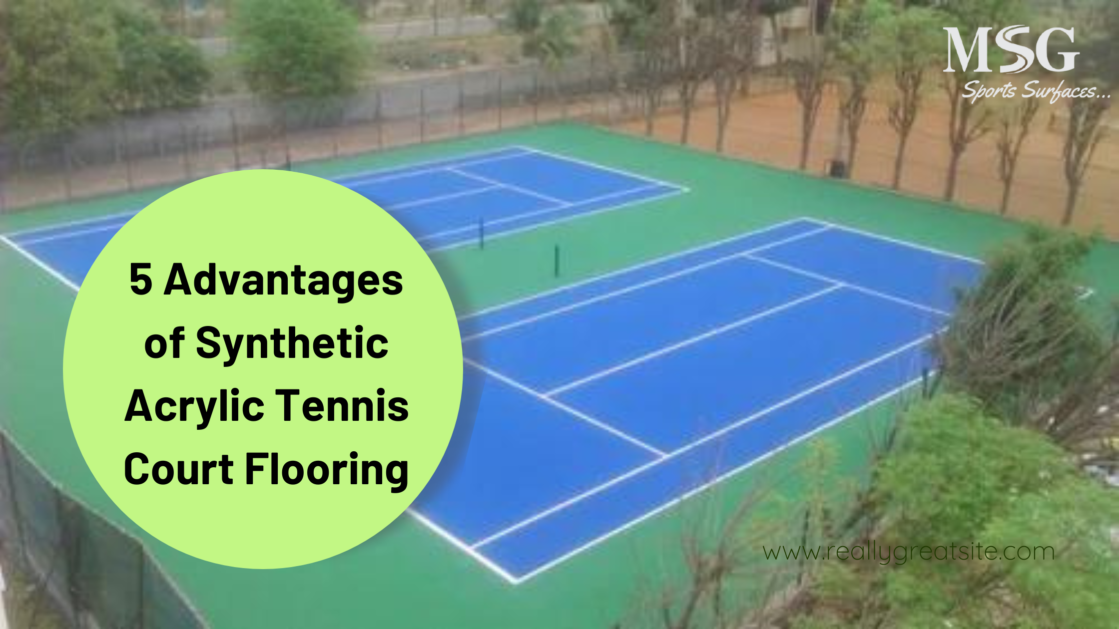 5 Advantages of Synthetic Acrylic Tennis Court Flooring